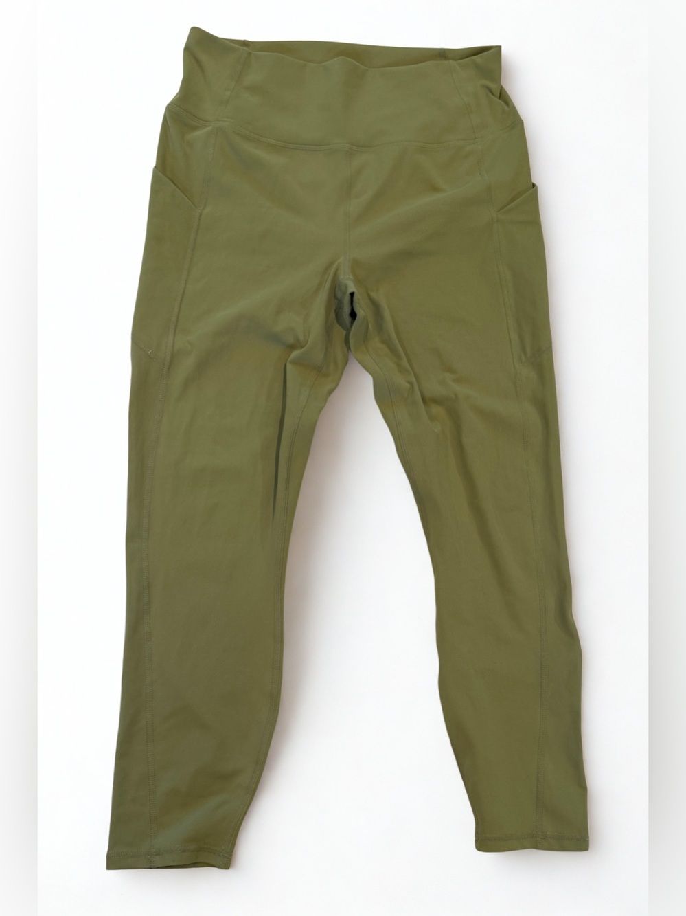 Fabletics Womens Oasis PureLuxe High-Waisted 7/8 Legging Size: L Forest Moss
